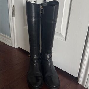 Tory Burch - Black Leather Boots size 7 riding